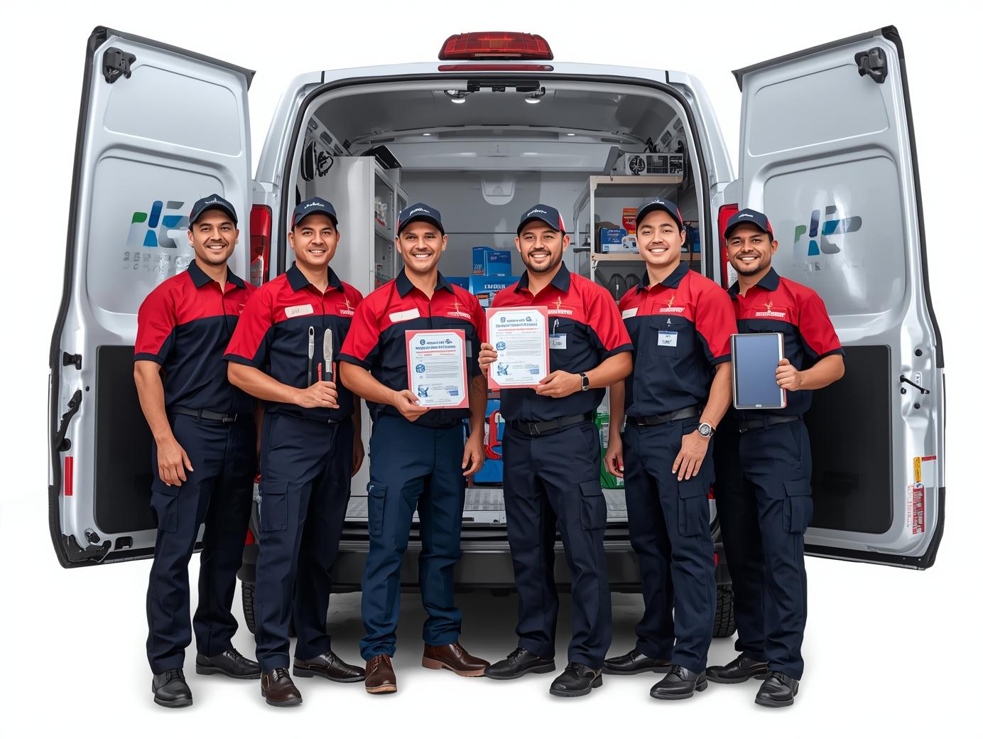 Frigorista certificado trabajando