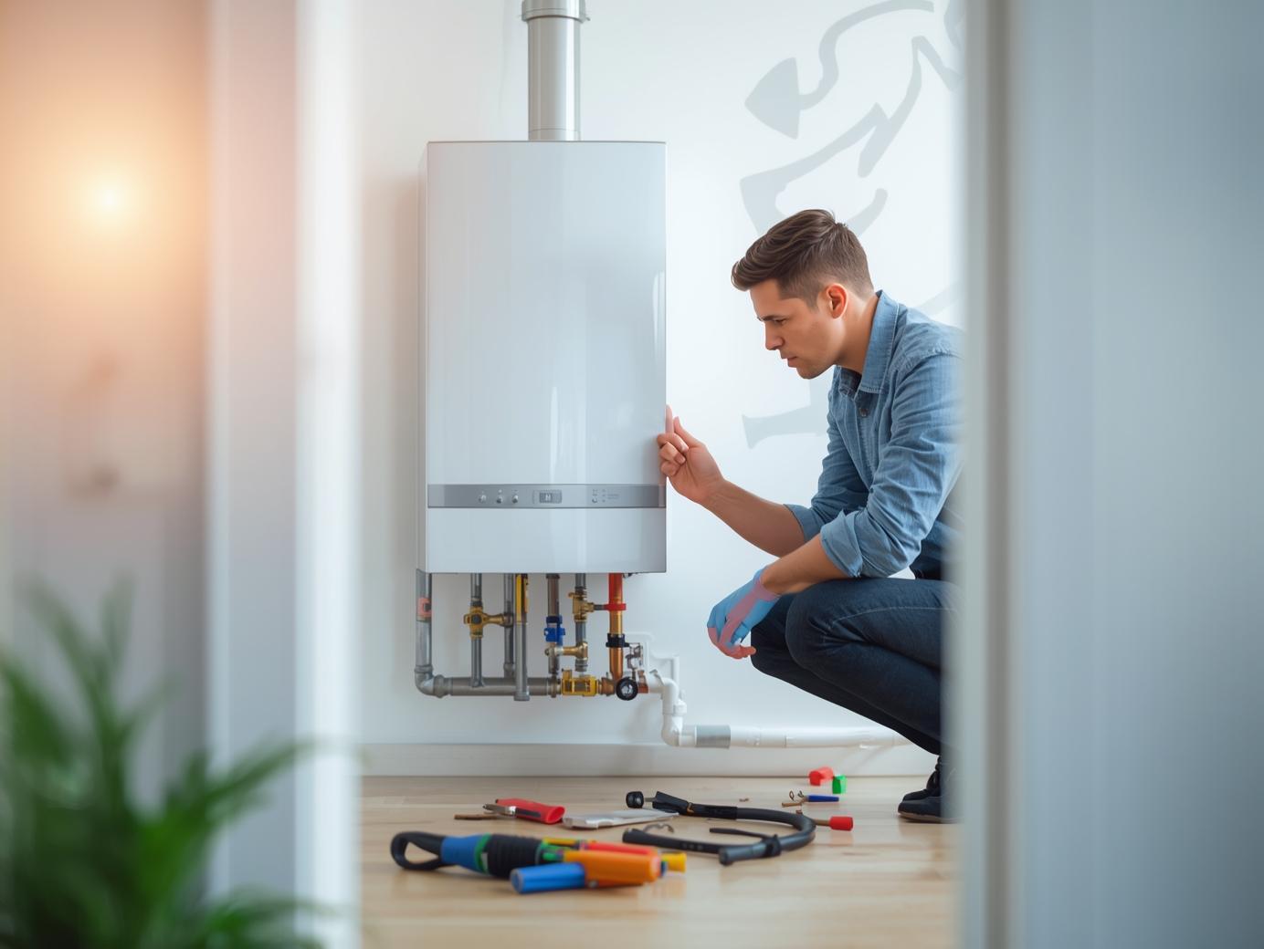 Reparación de caldera con error en display